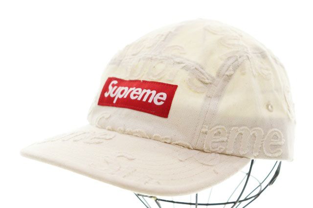 シュプリーム SUPREME 24AW LASERED DENIM CAMP CAP WHITE レーザー デニム キャンプ キャップ 帽子 ホワイト 白 【ブランド古着ベクトル】【中古】☆AA★▲