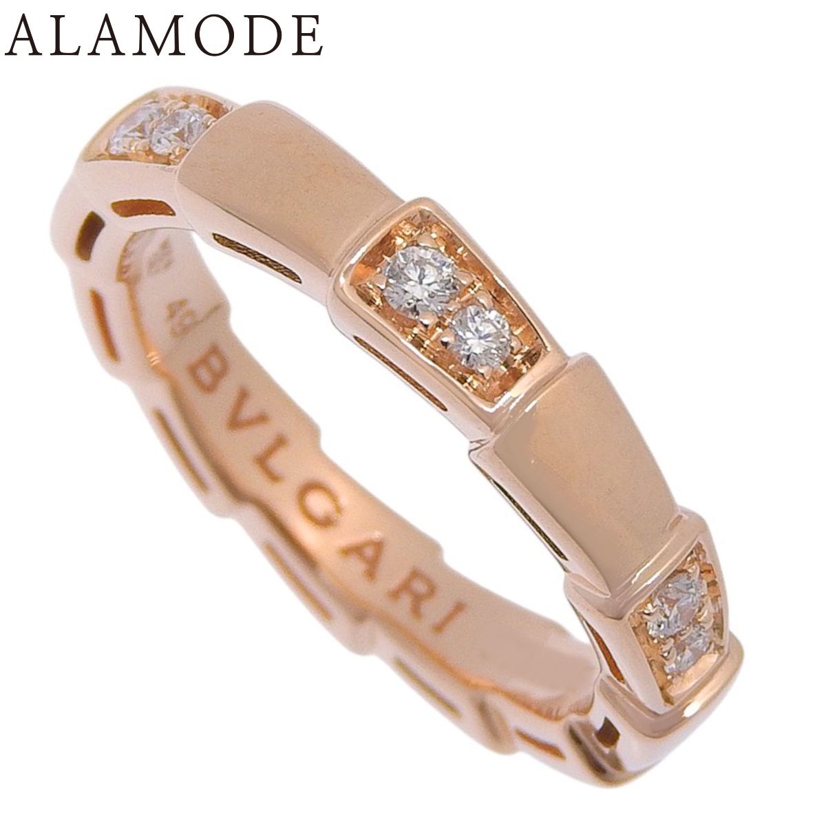 BVLGARI(ブルガリ) セルペンティ ヴァイパー リング ダイヤモンド ピンクゴールド K18PG 49 4.1g 指輪 アクセサリー ジュエリー レディース 40802193313【中古】【アラモード】