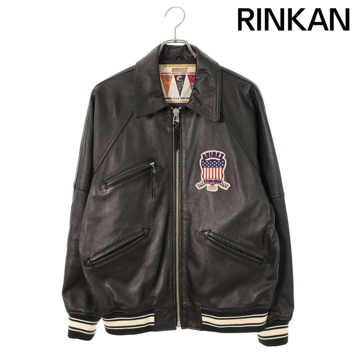 アビレックス LIGHT SIGNATURE VARSITY JACKET 783-4950016 ライトシグネチャーバーシティレザージャケット メンズ L