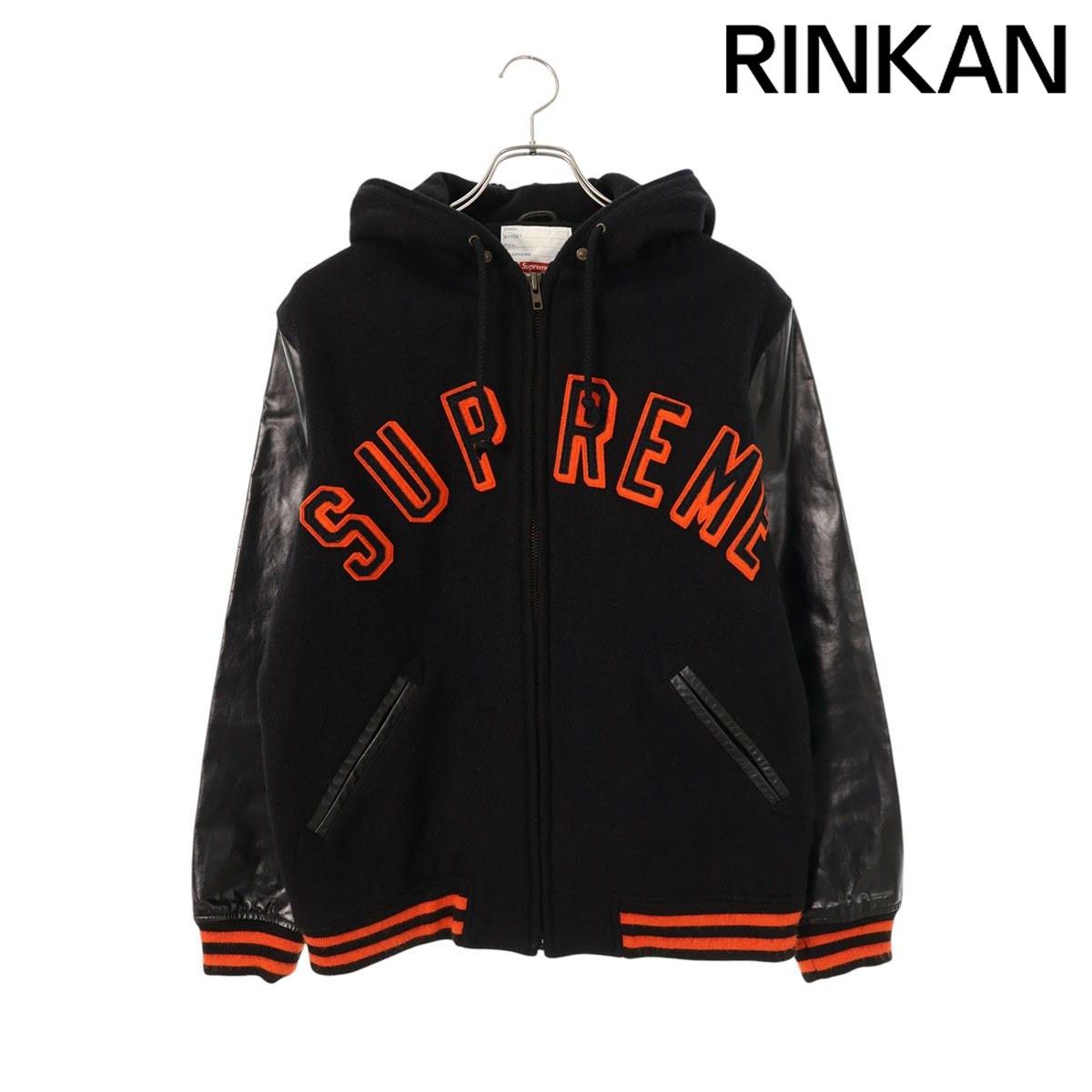 シュプリーム 12AW Hooded Varsity Jacket フーデッドバーシティブルゾン メンズ M