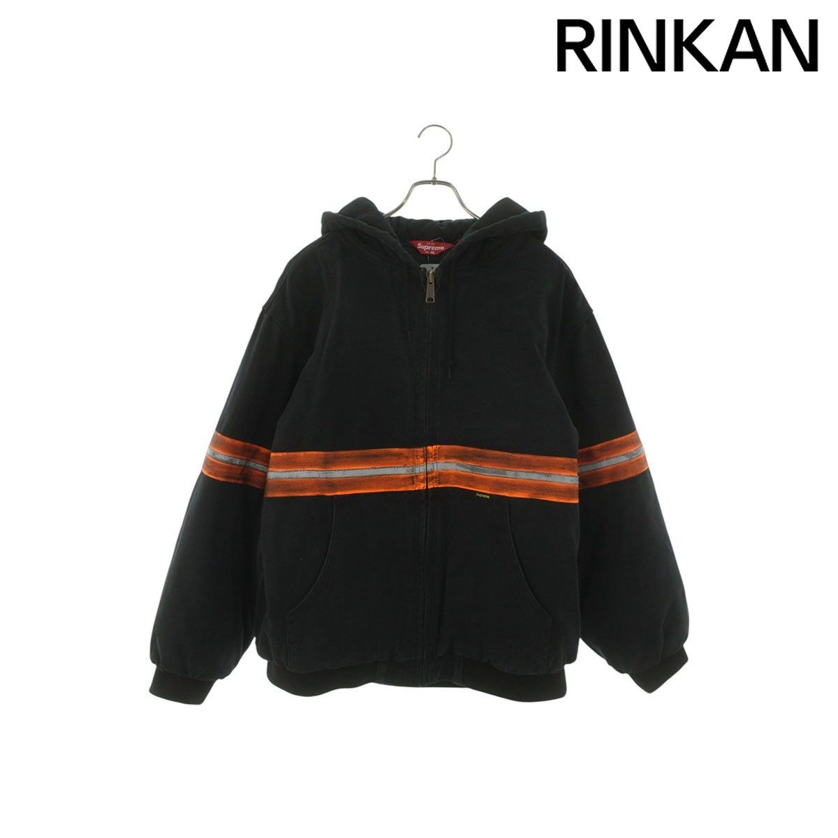 シュプリーム 24AW Reflective Stripe Hooded Work Jacket リフレクティブストライプフードワークジャケットブルゾン メンズ XL
