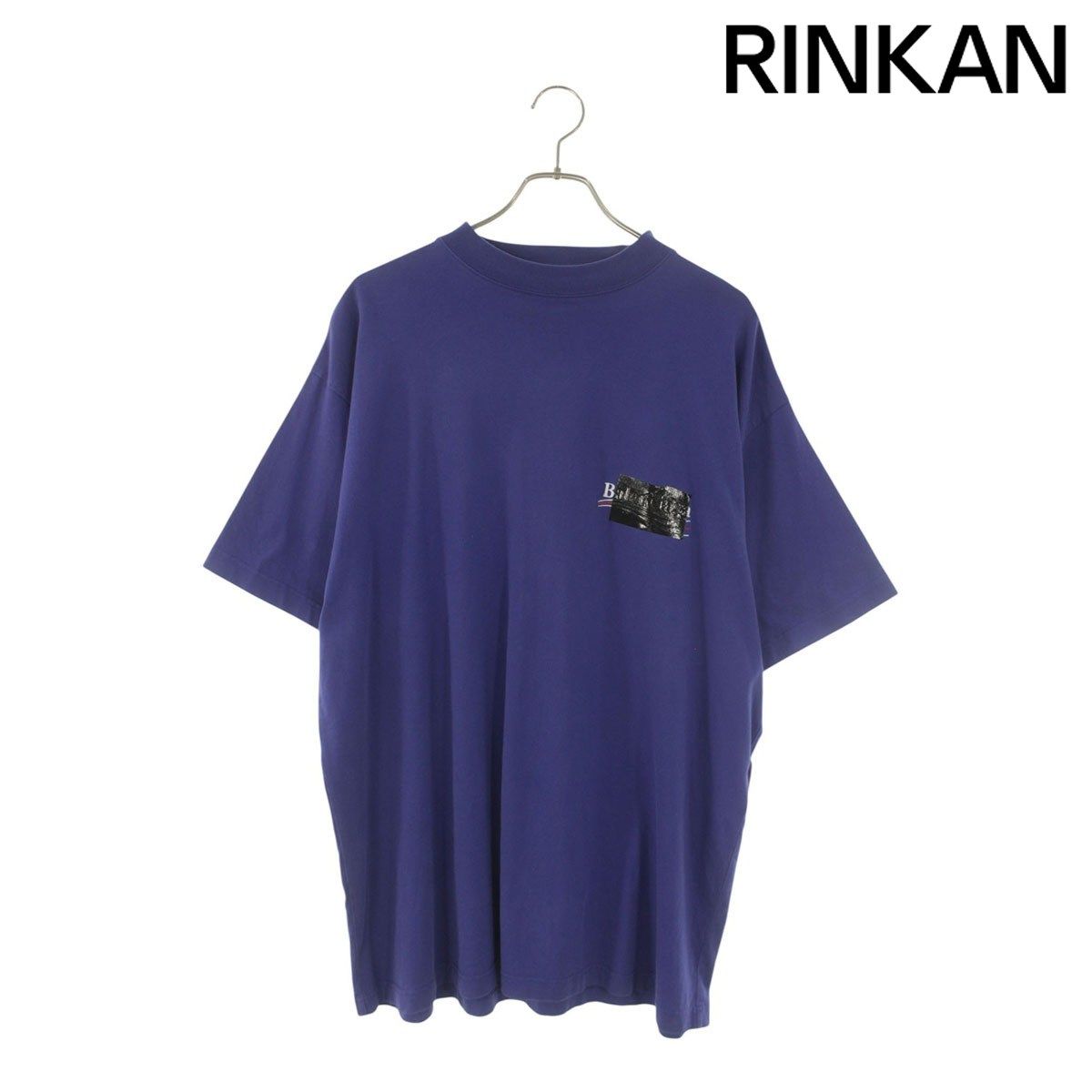 バレンシアガ 712398 TNVG1 テープロゴプリントTシャツ メンズ 1