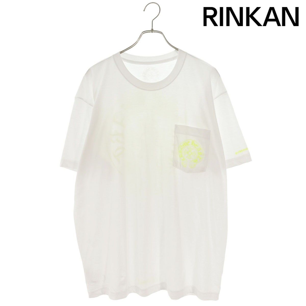 クロムハーツ Horseshoe Tee White Yellow バックホースシュープリントTシャツ メンズ XL