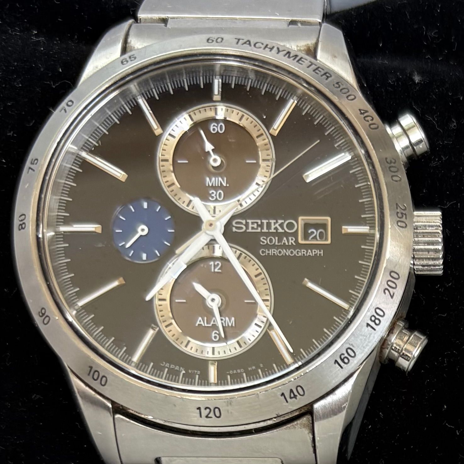 稼働品　SEIKO セイコー V172-0AP0 ソーラー クロノグラフ