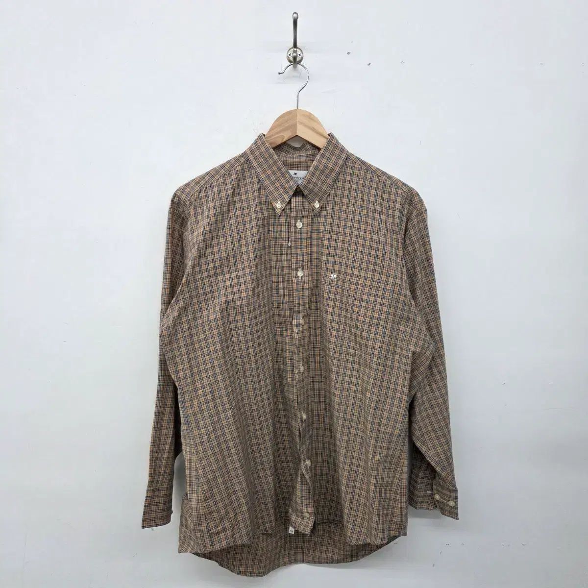 クレージュ CHECK パータン シャツ ブラウン レディース Lサイズ