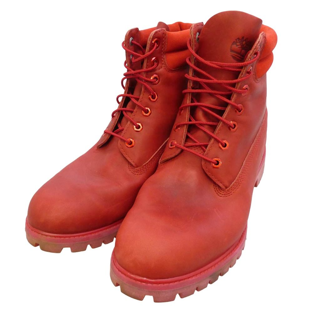 Timberland ティンバーランド A14LE 6 INCH DOUBLE COLLAR BOOT 6インチ ダブルカラー ブーツ レッド系 29cm【中古】