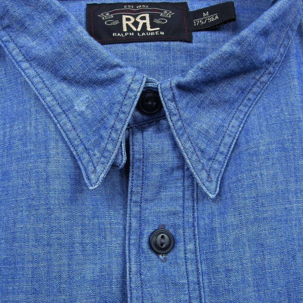 RRL ダブルアールエル 長袖 シャンブレー ワーク シャツ インディゴ