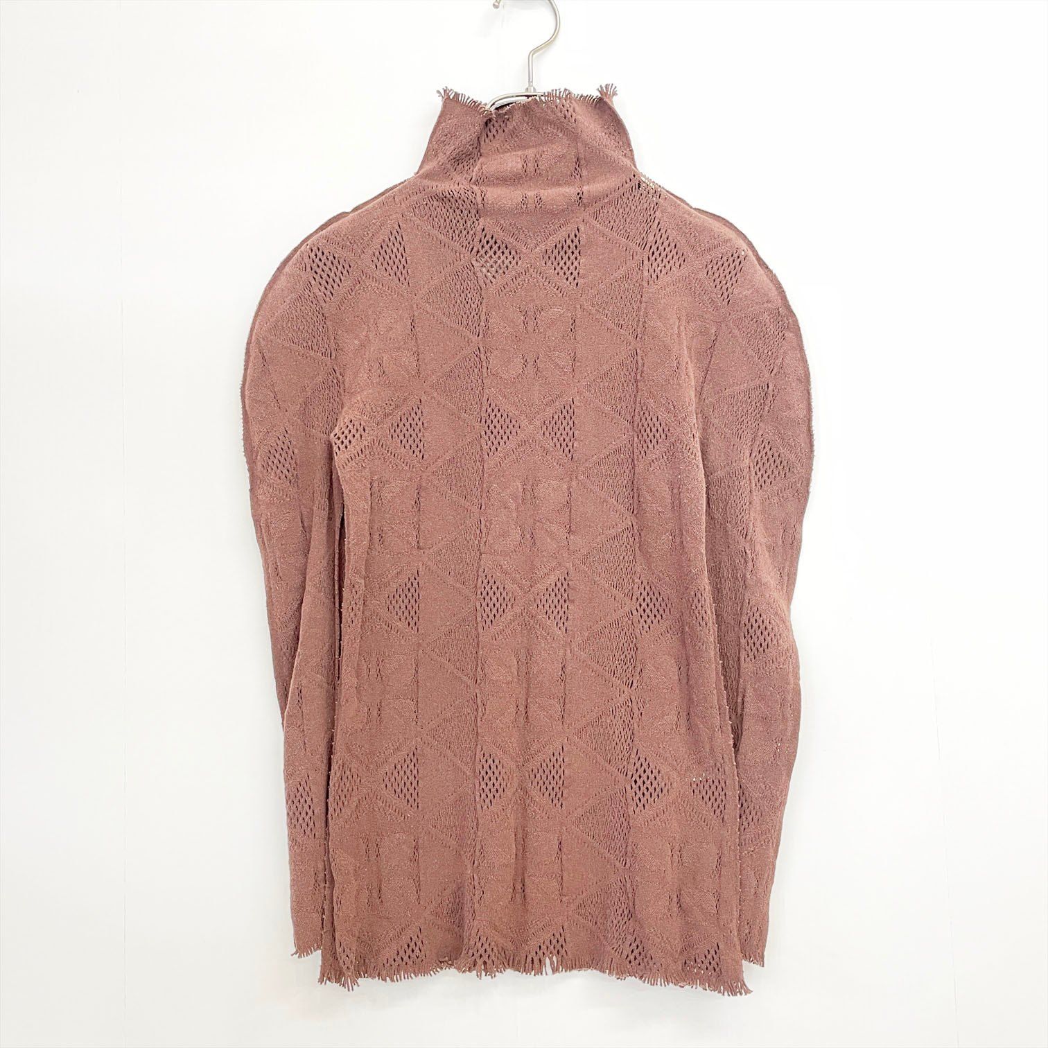 ISSEY MIYAKE イッセイ ミヤケ A-POC INSIDE エーポック インサイド ジャカード メッシュ ハイネック カットオフ トップス Ks5-42