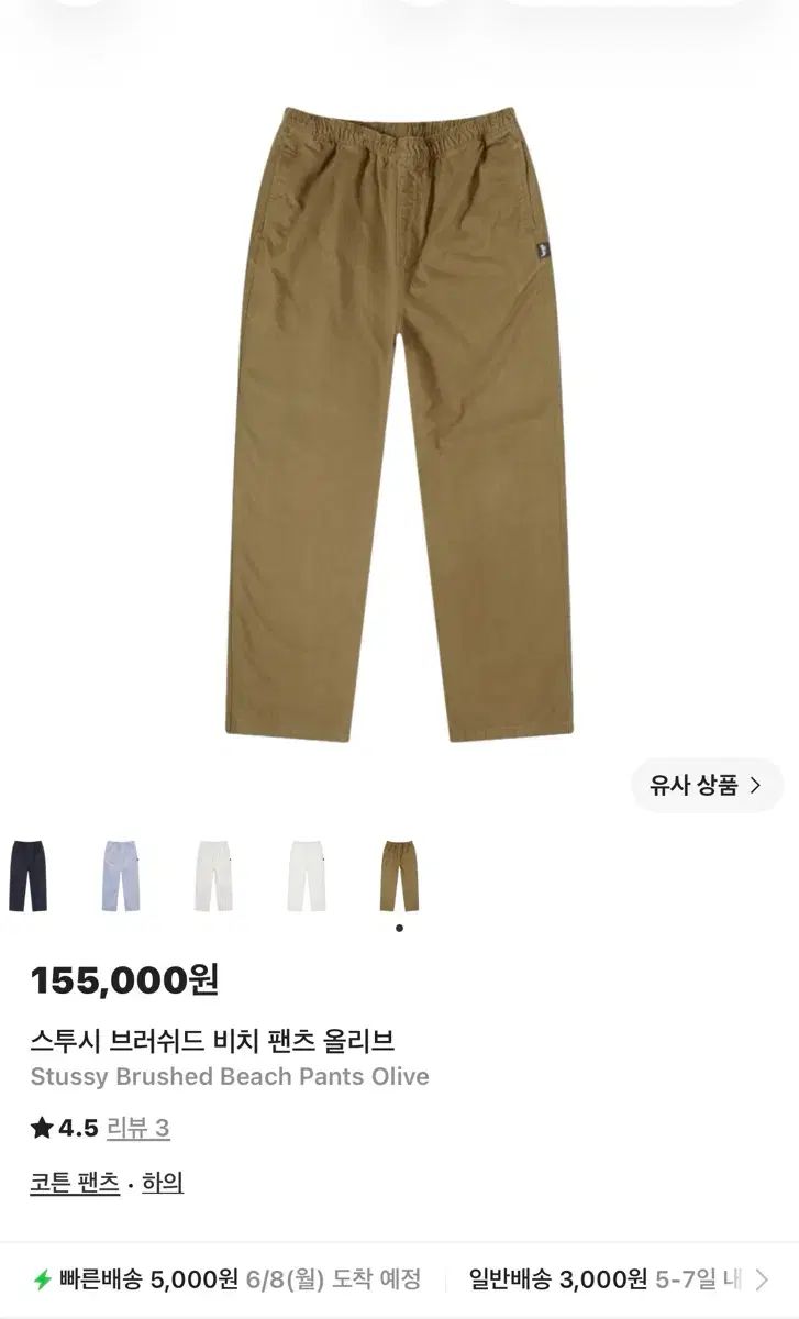 STUSSY ブラッシュド ビーチ パンツ