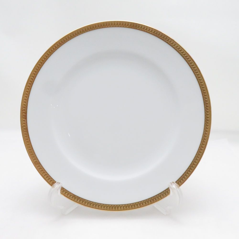 美品 OKURA 大倉陶園 片葉金蝕 中皿 6枚 セット 20cmプレート デザート 