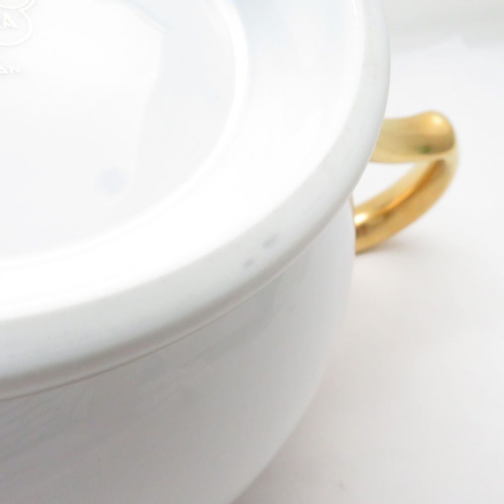 美品 OKURA 大倉陶園 片葉金蝕 ティーポット 茶器 金彩 SU14413U1