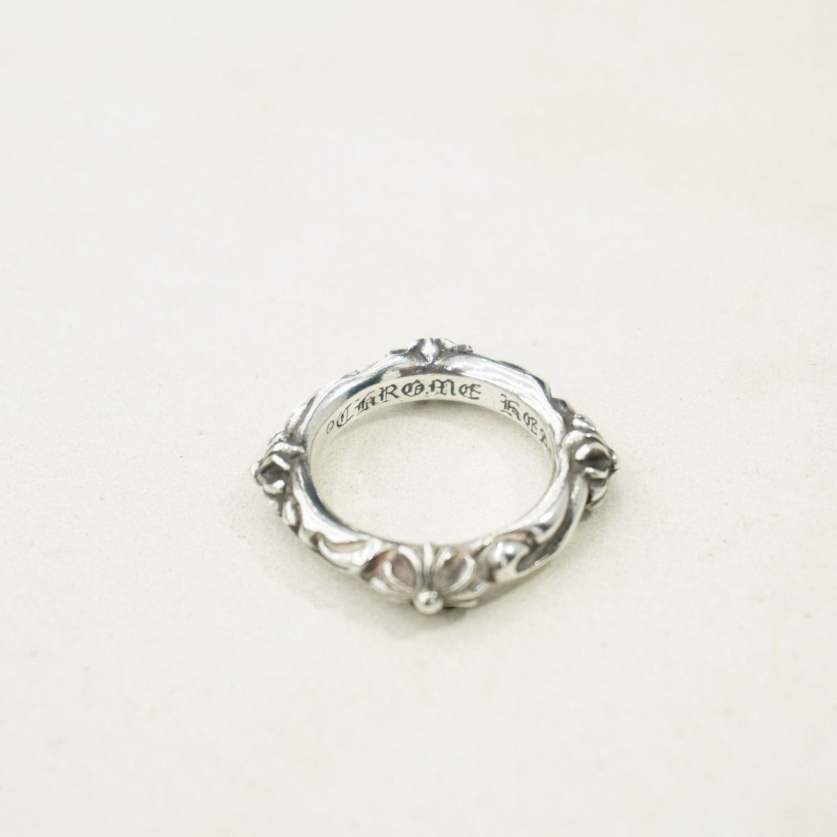 正規 CHROME HEARTS クロムハーツ SBT バンド シルバー リング クロス