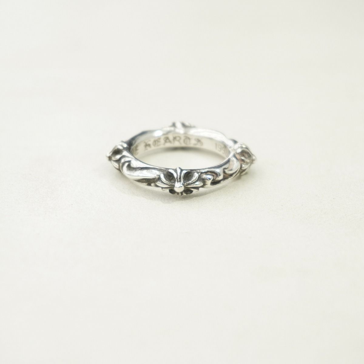正規 CHROME HEARTS クロムハーツ SBT バンド シルバー リング クロス