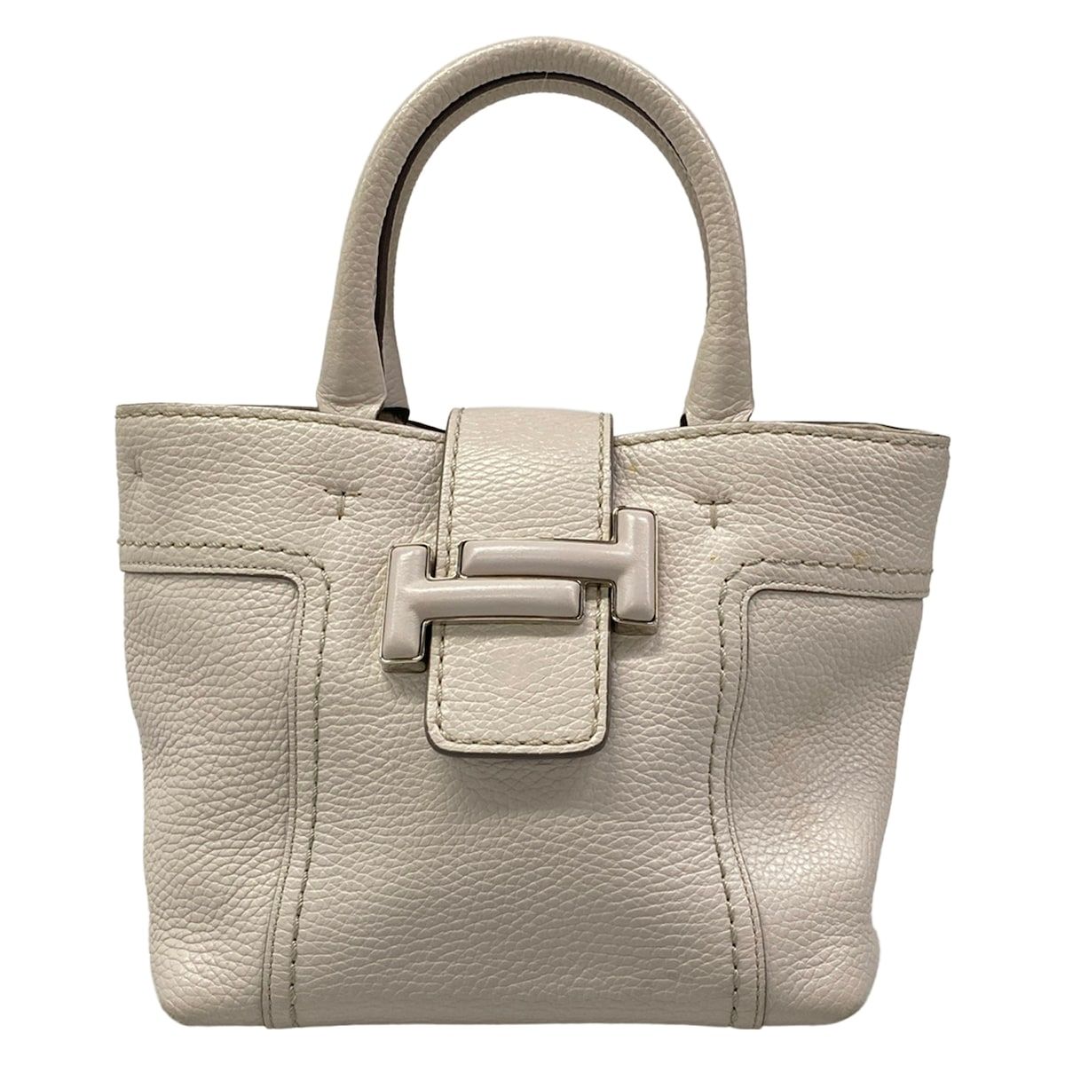 TOD'S(トッズ) ハンドバッグ ダブルT ライトグレー レザー