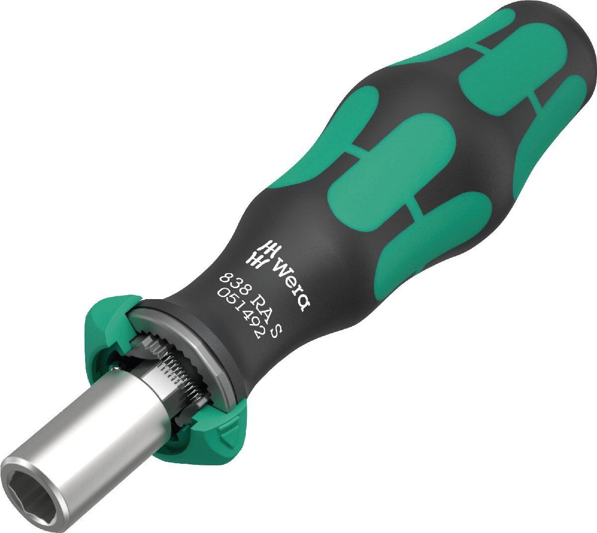 WERA ヴェラ 051492 KFラチェットドライバーハンドル(ビット用) 102mm 品番：051492 ハンドルに内蔵された細かいギアの ラチェット 機構