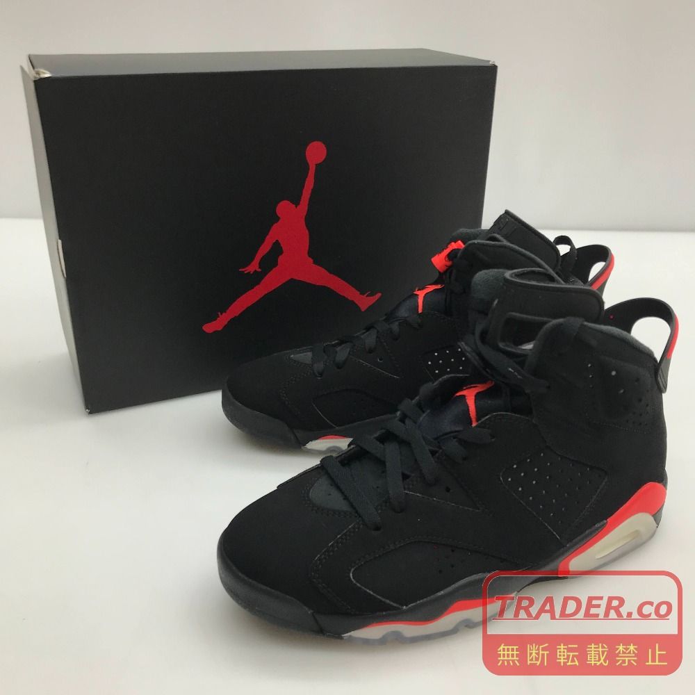 05w21764 ナイキ NIKE AIR JORDAN 6 RETRO ブラック/レッド 27.0cm US9 UK8 中国製 メンズ スニーカー 384664-060 【中古品】