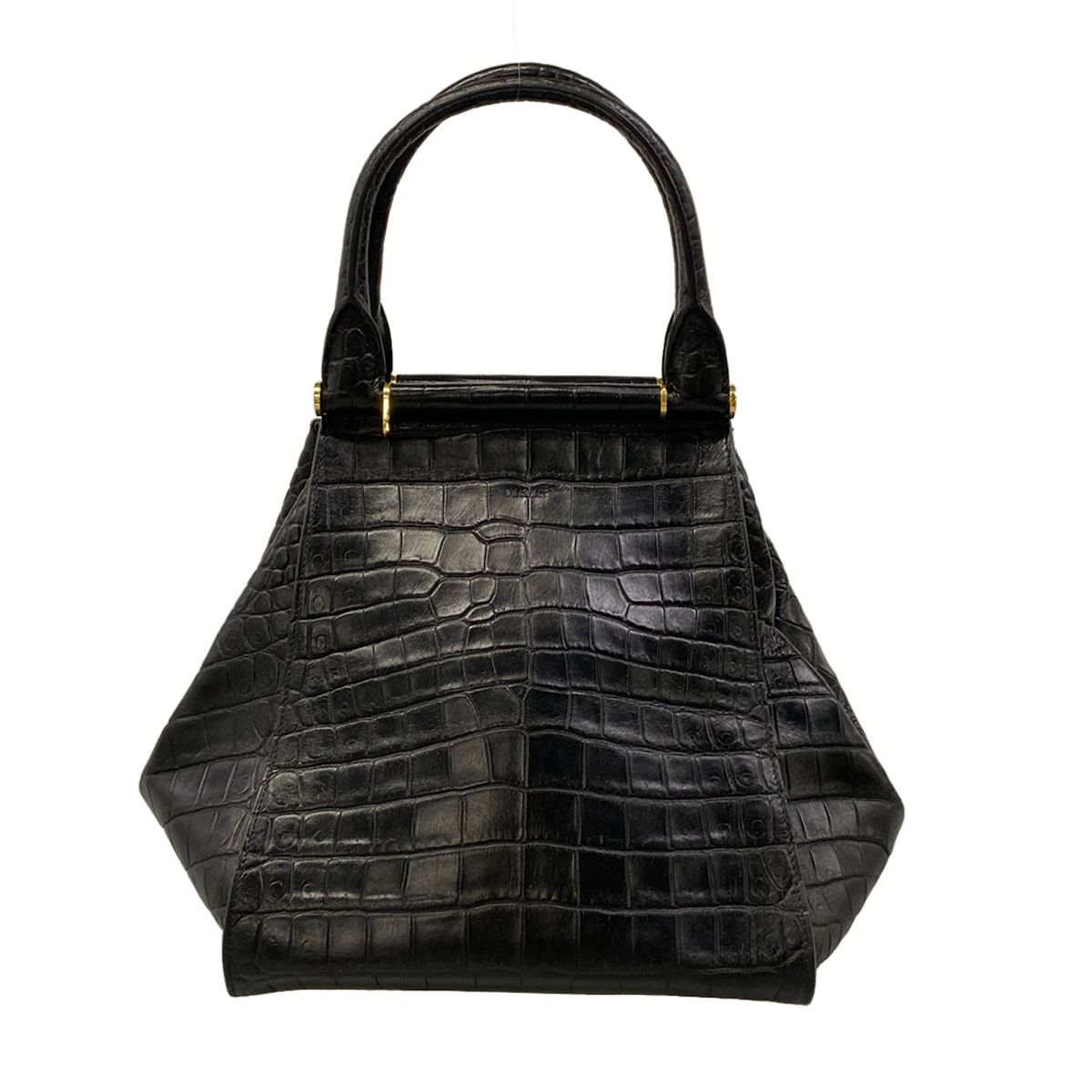 Max Mara(マックスマーラ) ハンドバッグ - 黒 型押し加工 レザー