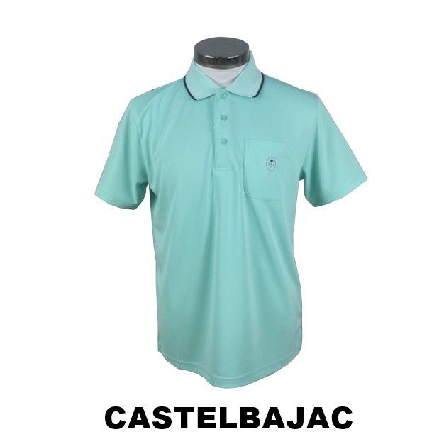 カステルバジャック　CASTELBAJAC　機能素材半袖ポロシャツ　7236274117-2　エメラルドグリーン