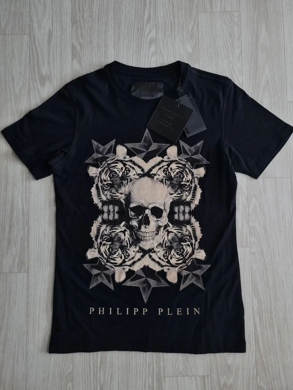 新品 PHILIPP PLEIN(フィリッププレイン) タイガー スカル 半袖 Tシャツ L