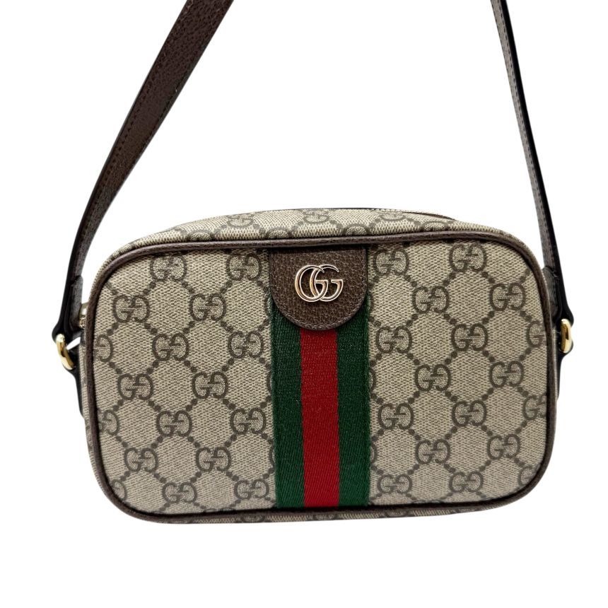 【中古】GUCCI オフィディア ショルダーバッグ GGスプリームキャンバス ブラウン スモール カメラバッグ 838480 ミニバッグ GGキャンバス ロゴ レディース メンズ ユニセックス 人気 【ブランドギャラリー東心斎橋店】