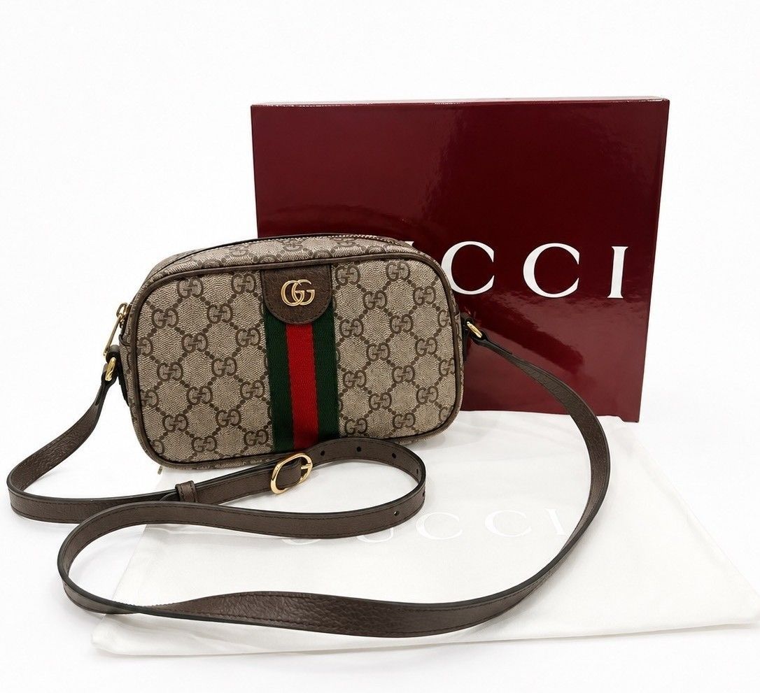 【中古】GUCCI オフィディア ショルダーバッグ GGスプリームキャンバス ブラウン スモール カメラバッグ 838480 ミニバッグ GGキャンバス ロゴ レディース メンズ ユニセックス 人気 【ブランドギャラリー東心斎橋店】