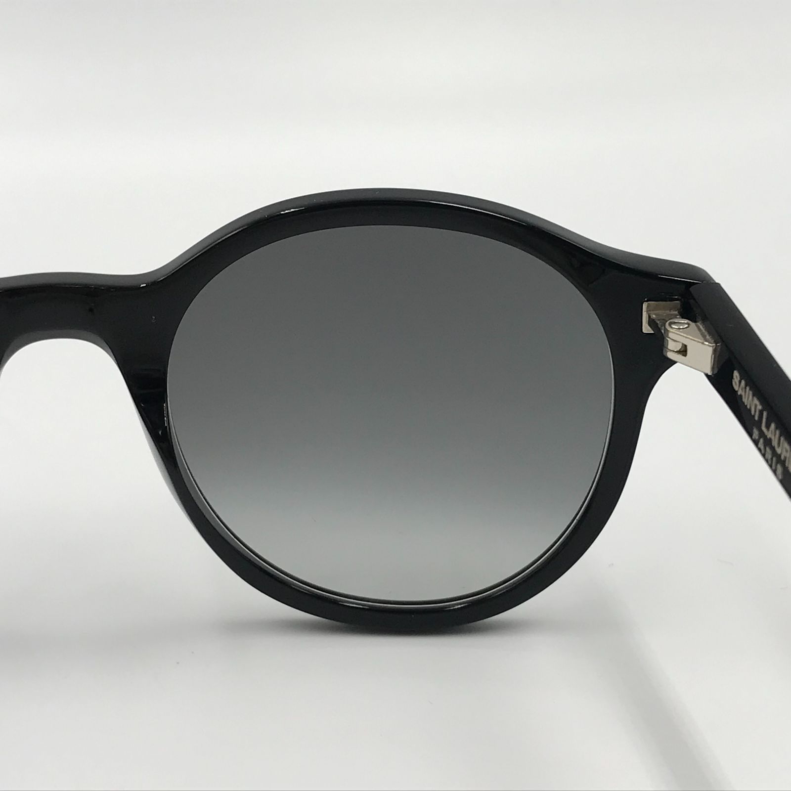 ■【超美品】SAINT LAURENT PARIS サンローラン ラウンドサングラス 黒　ブラック