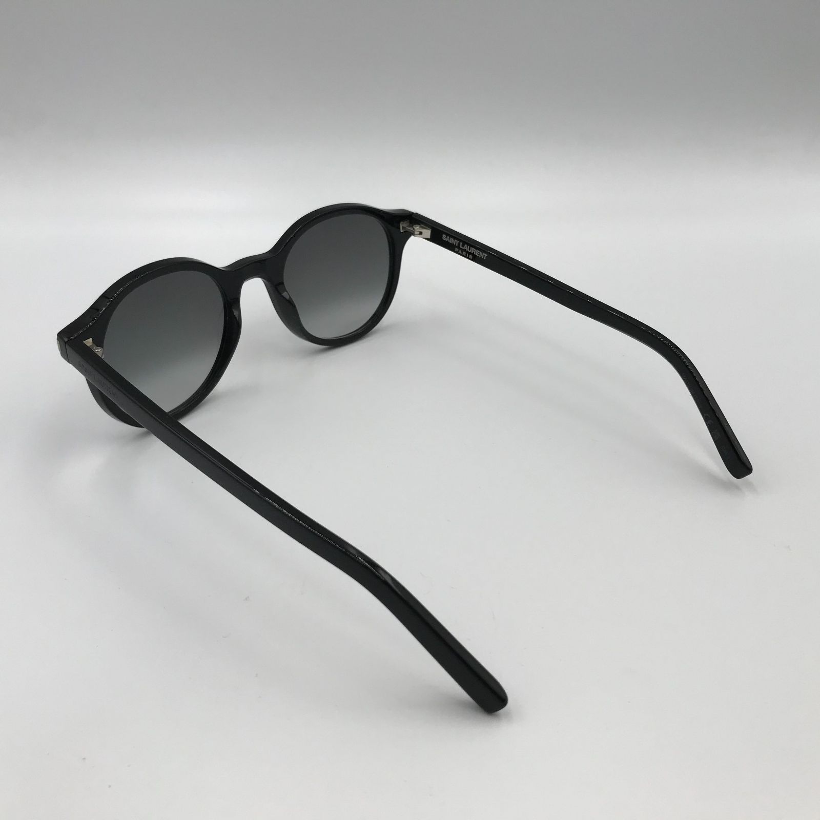 ■【超美品】SAINT LAURENT PARIS サンローラン ラウンドサングラス 黒　ブラック