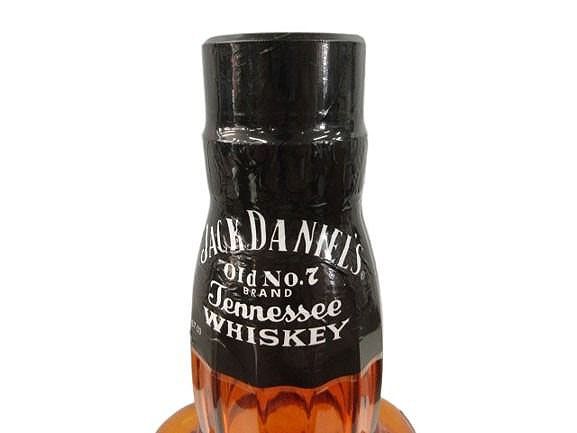 JACK DANIEL'S ジャックダニエル 特大サイズ ボトルディスプレイ ガラス製 オレンジ系