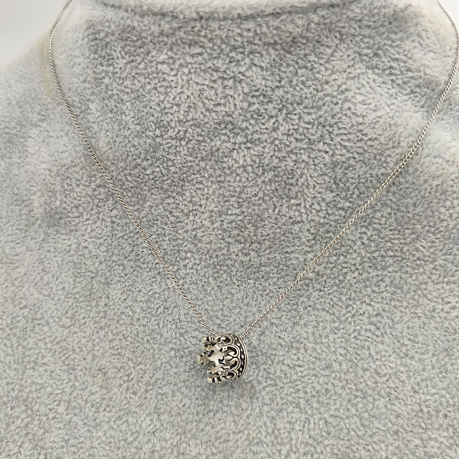 美品】ROYALORDER ロイヤルオーダー クラウンペンダントトップ SILVER 