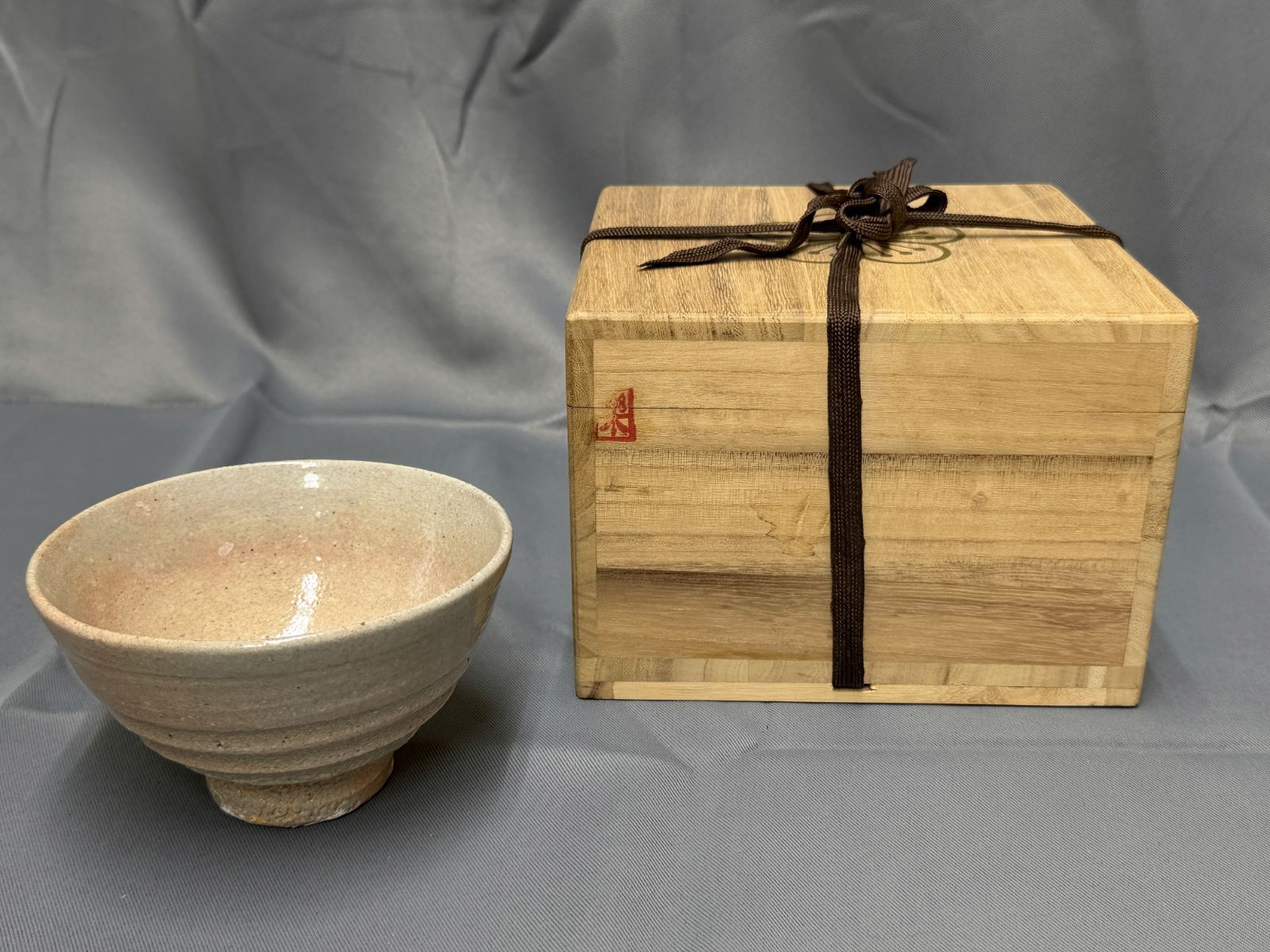 M26 最高峰 貴重 李方子 作 高麗焼 茶碗 楽善斎 共布付 共箱 伝来品 茶道具 韓国李王家 抹茶碗 骨董 13cm