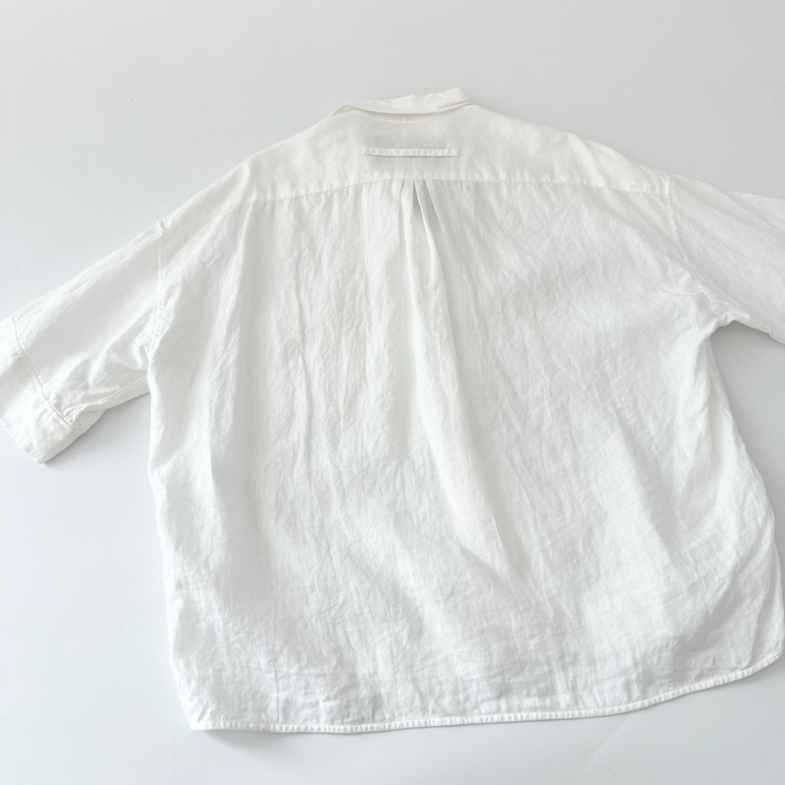 TICCA リネン半袖シャツ LINEN SHORT SLEEVE SHIRT 麻100% 白 25SS