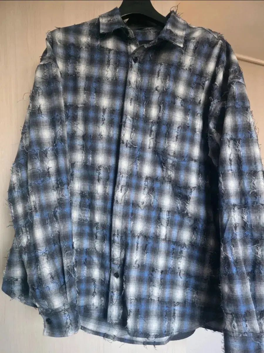 ジュンジェイ 26ss グリッド チェックシャツ ブルー (50)