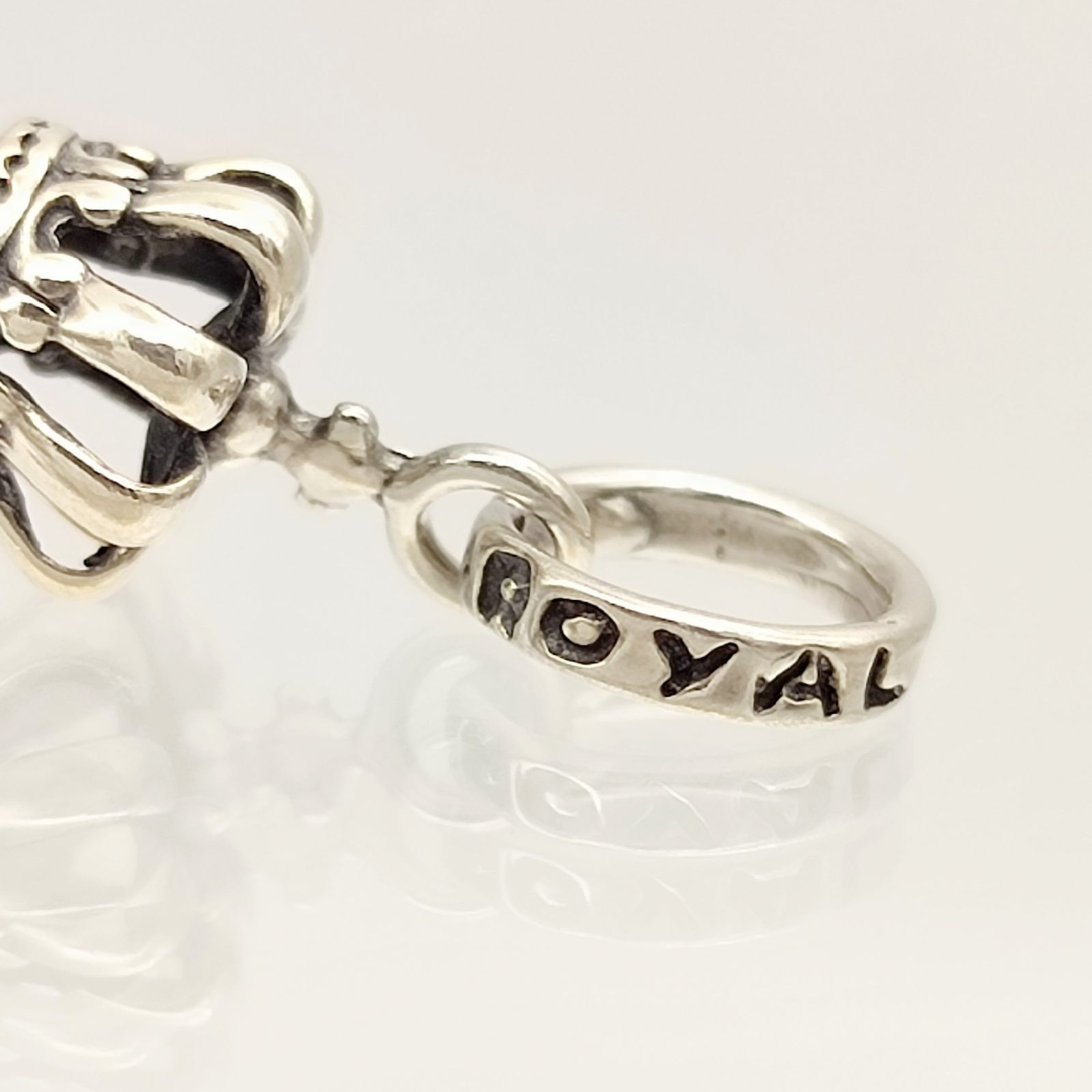 美品】ROYALORDER ロイヤルオーダー タイニークラウンペンダントトップ 