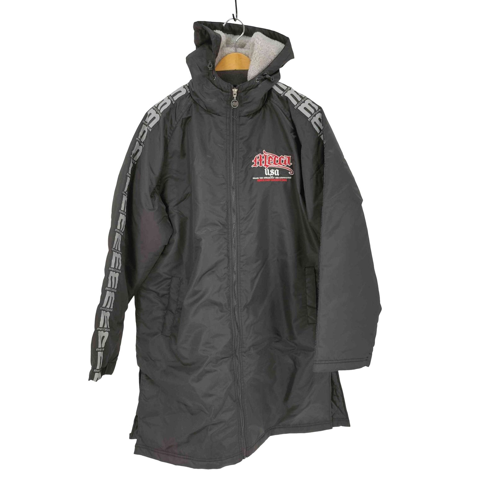 MECCA USA XL フード付きジャケット 黒/赤 メッカ mecca 裏ボア ベンチコート メンズ JPN：M - メルカリ