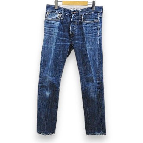デンハム DENHAM RAZOR SLIM FIT デニムパンツ ジーンズ 46 青系 ブルー 刺繍 ボタンフライ
