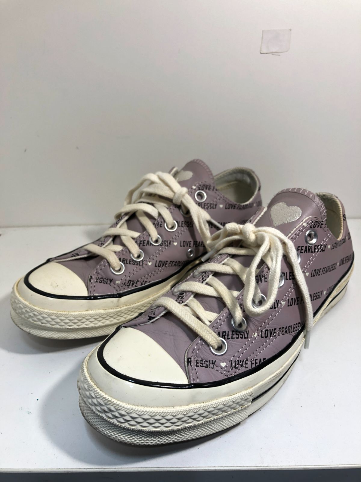 516060 CONVERSE ​Chuck 70 Love Fearlessly レザー スニーカー 24.5cm chuck taylor Women's 567154C CT70 レディース コンバース チャックテイラー オールスター ALL STAR