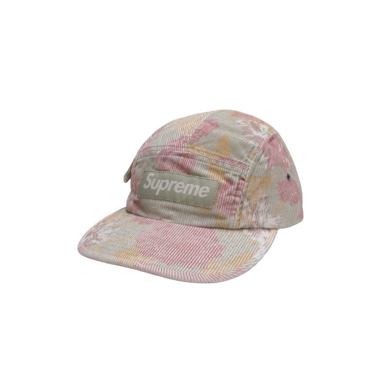 新品同様 SUPREME シュプリーム 24SS CORDUROY POCKET CAMP CAP コーデュロイ ポケット キャンプ キャップ フローラル 帽子 June