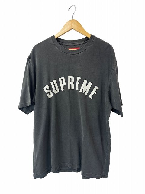 シュプリーム SUPREME 24SS Cracked Arc S/S Top クラック アーチ ロゴ プリント 半袖 Tシャツ L フェードブラック ブランド古着ベクトル 中古☆AA★260606