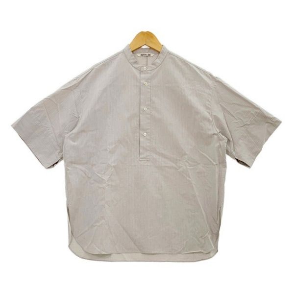 AURALEE オーラリー フィンクス リップストップ シャンブレー シャツ 半袖 レディース サイズ1 グレー系 トップス IL15412■