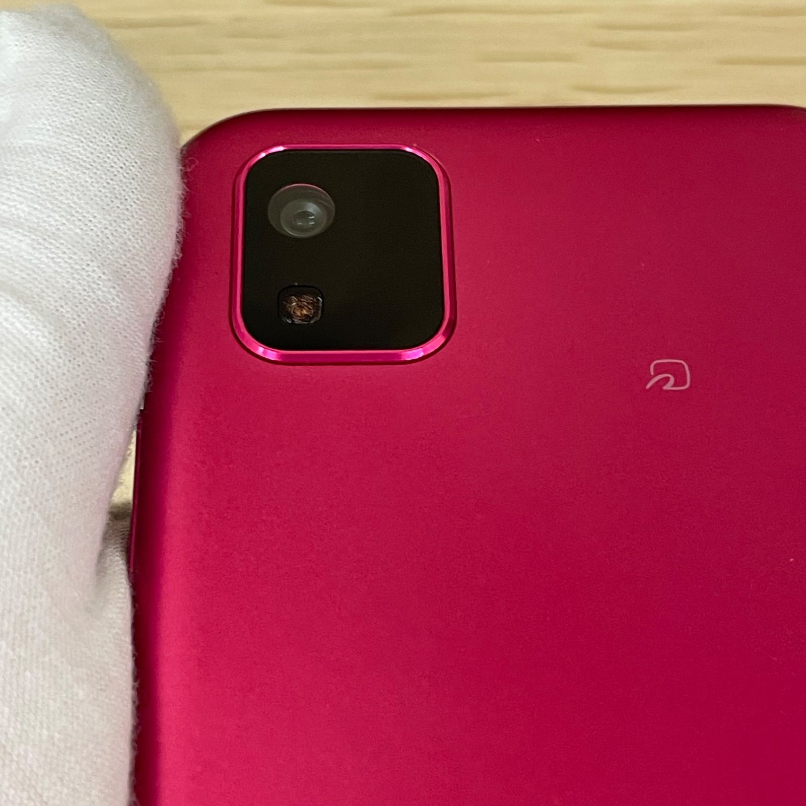 b)京セラ かんたんスマホ3 Y!mobile ワイモバイル A205KC マゼンタ 