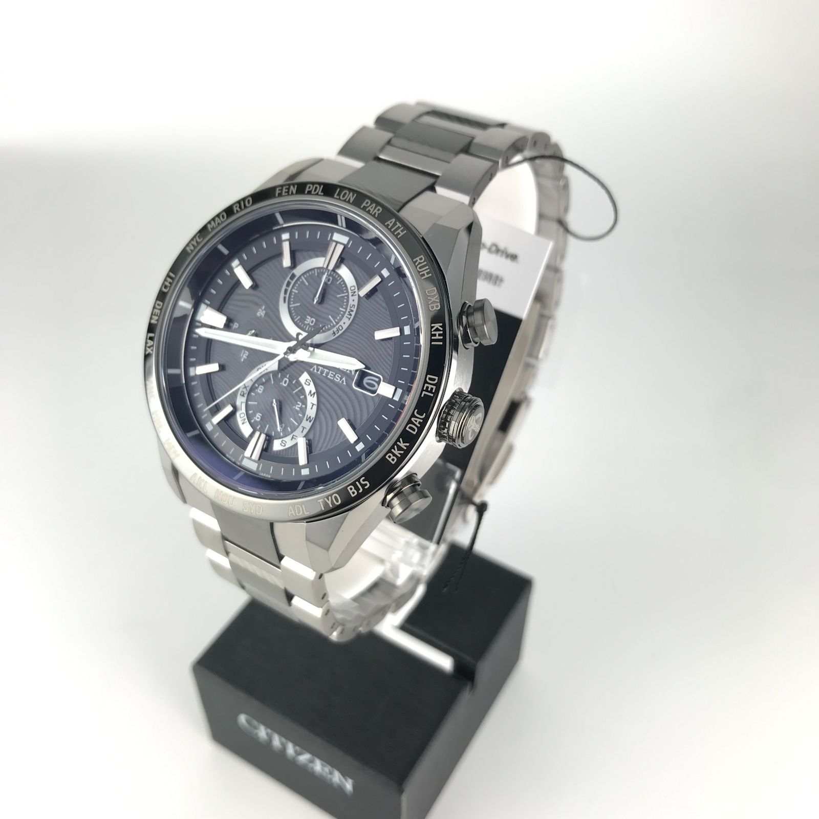 新品未使用☆CITIZEN　シチズン　腕時計【国内正規品】ATTESA　アテッサ　エコ・ドライブ電波時計 ACT Line　 AT8385-55Eメンズ STARWARS The Mandalorian Beskar Model