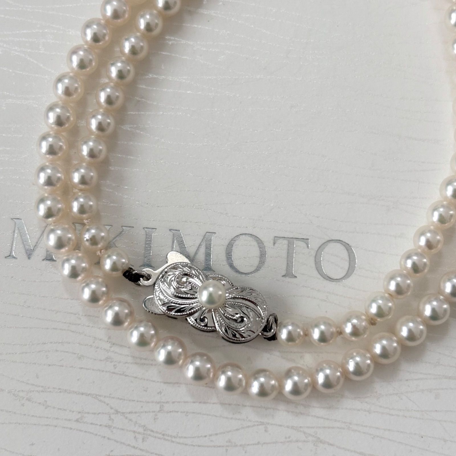 029【ミキモト】シルバー ベビーパール 約4.1-4.4mm ネックレス - メルカリ