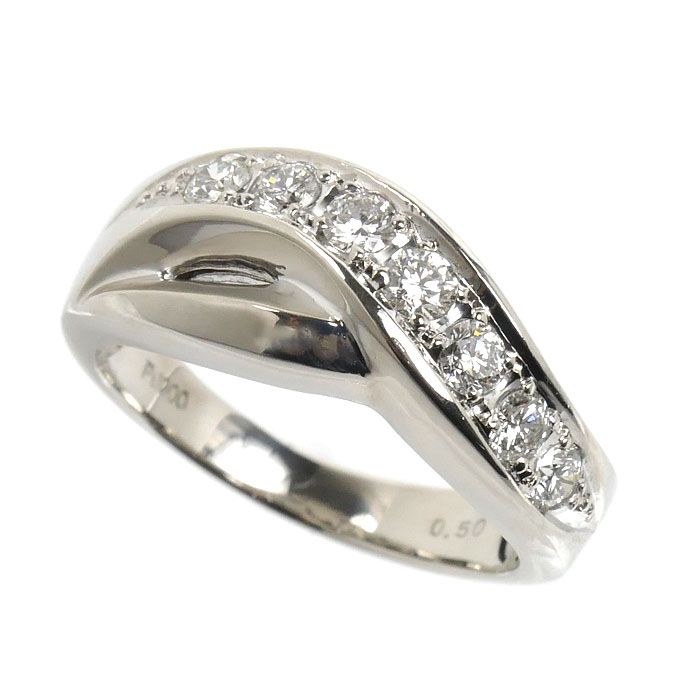 Pt1000 ダイヤリング Pt1000プラチナ リング・指輪 ダイヤモンド0.50ct 13号 8.9g