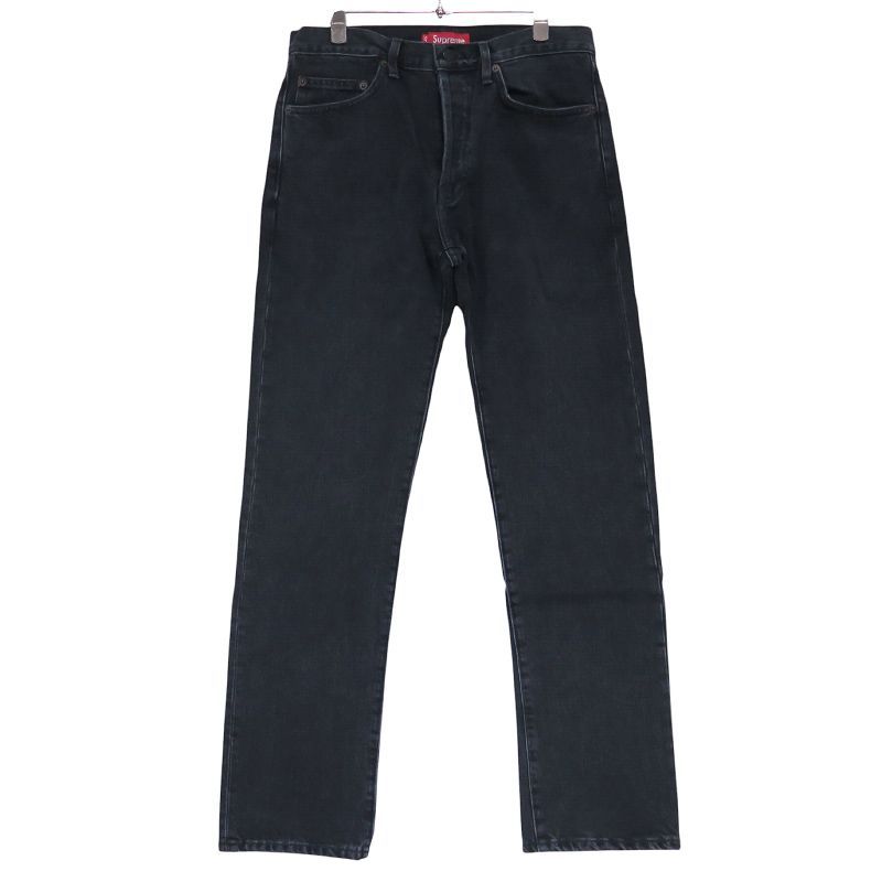 美品 SUPREME シュプリーム STONE WASHED BLACK SLIM JEAN ストーン ウォッシュ ブラック スリム ジーンズ デニム パンツ ボトムス サイズ30 June