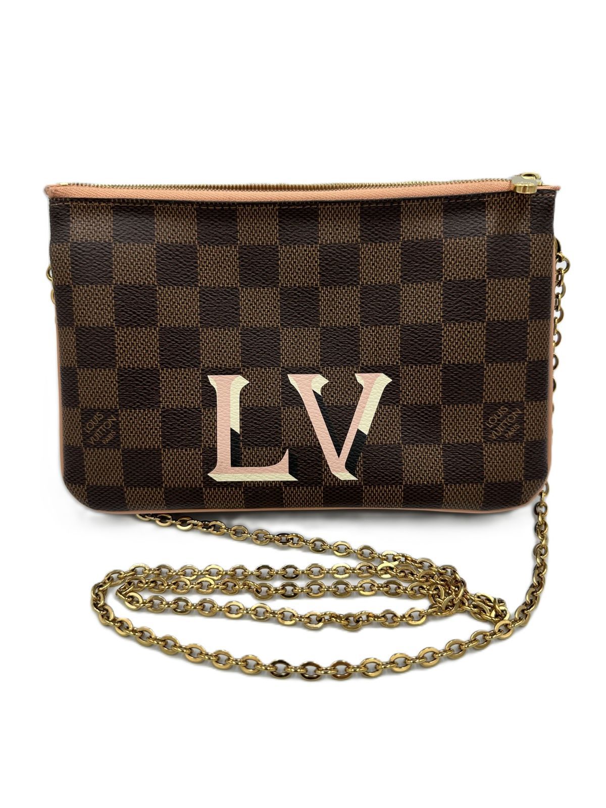 LOUIS VUITTON　ルイヴィトン ダミエ ポシェット ドゥーブルジップ　N60254　ICチップ