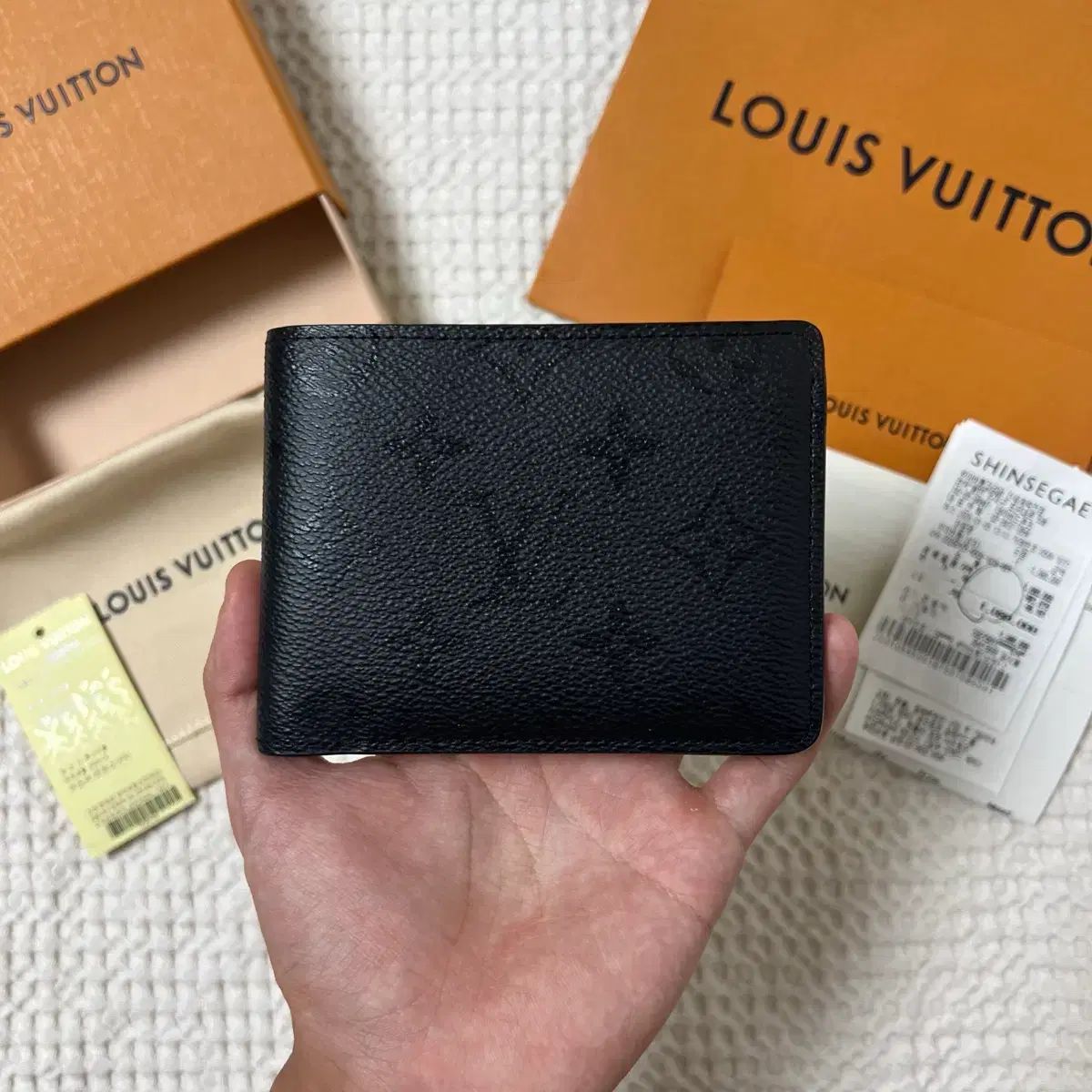 (26年 購入 フルセット) Louis Vuitton ルイヴィトン ミッドナイト 二つ折り財布