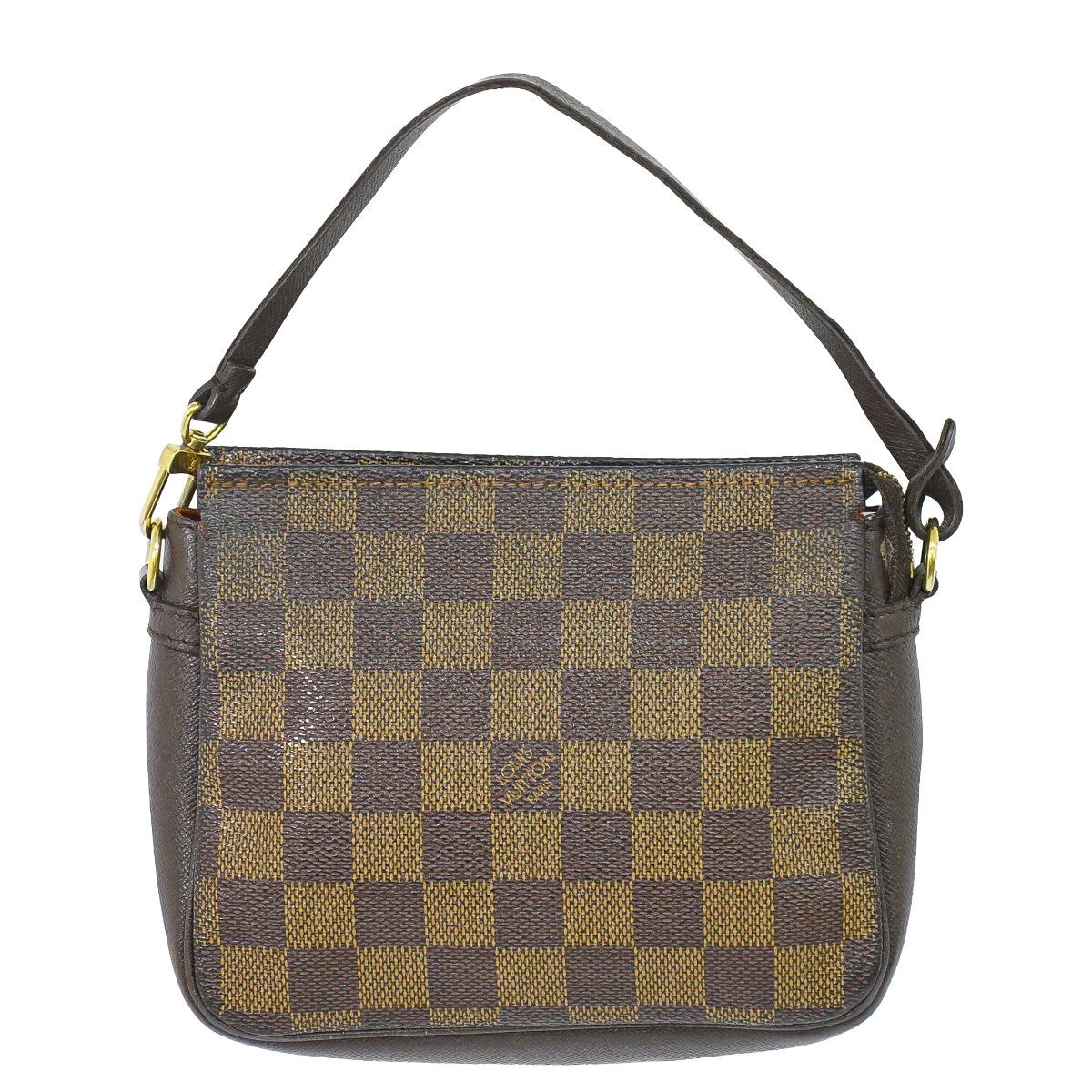 本物 ルイヴィトン LOUIS VUITTON LV トゥルースメイクアップ ダミエ エベヌ アクセサリーポーチ ハンドバッグ ブラウン N51982 ビトン バッグ 中古・