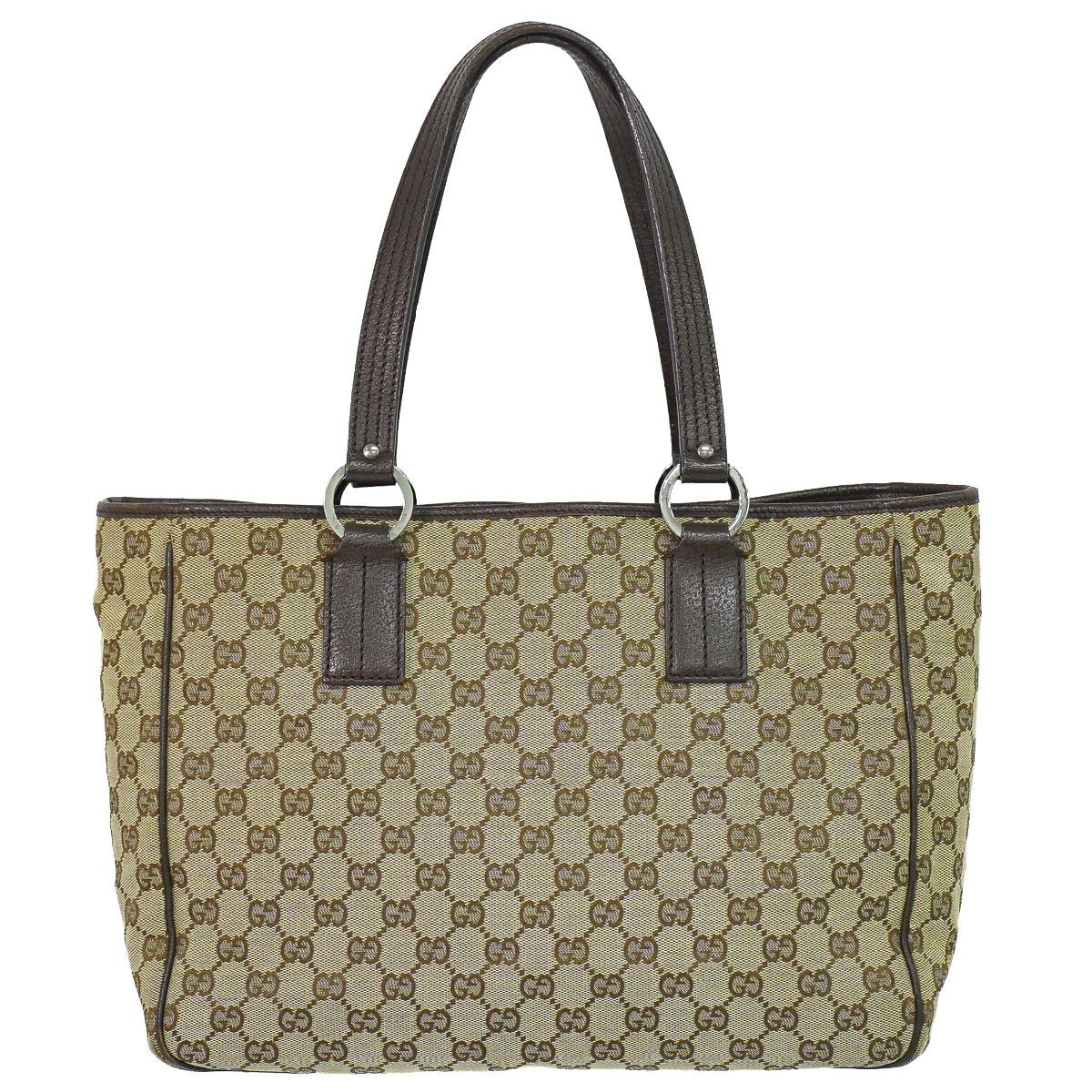 本物 グッチ GUCCI GGキャンバス トートバッグ ハンドバッグ ベージュ 113017 バッグ 中古・