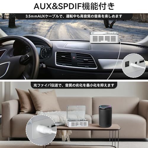 【新品】Gueray CDプレーヤー Bluetooth5.0 受信＆送信 レトロ ステレオスピーカー内蔵 CDプレイヤー CDラジカセ 卓上置き 一機多用 USB/FM/AUX A-Bリピート ポータブル リモコン付き 睡眠モード 語学学習 2da4e721