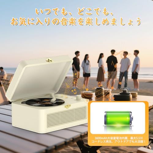 【新品】CDプレーヤー Bluetooth 受信/送信 プレイヤー cdラジカセ スピーカー内蔵 卓上＆壁掛け式 3600mAh電池内蔵 USB充電式 1台多役 FM/USB/LINE-IN対応 A-Bリピート再生 音楽再生/語学学習/胎児教 9096442d